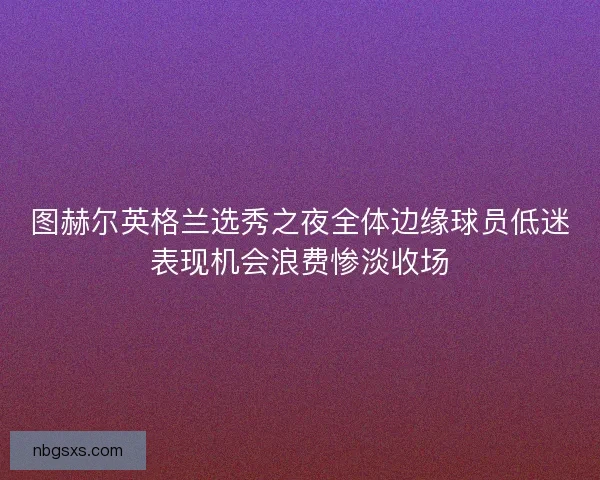 图赫尔英格兰选秀之夜全体边缘球员低迷表现机会浪费惨淡收场